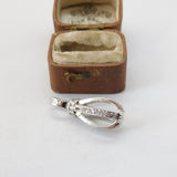 Sterling Silver Gemstone Set Drop Charm Pendant Vintage c1970