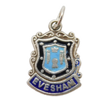 Sterling Silver Enamel Evesham Souvenir Charm Pendant Vintage c1970s