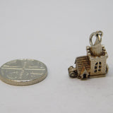 Sterling Silver Couple in the Church Opening Charm Pendant Vintage c1970