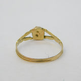Victorian 12ct Yellow Gold & Turquoise Dress Ring Antique c1900s