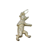 Sterling Silver Cartoon Bear Charm Pendant Vintage c1970