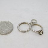 Sterling Silver Wedding & Engagement Ring Charm Pendant Vintage c1970