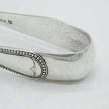 Victorian Silver Plated Beaded Pattern Asparagus Tongs Antique c1890