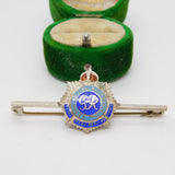 WWII Sterling Silver Enamel Royal Army Service Corps Sweetheart Brooch Antique