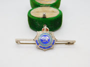 WWII Sterling Silver Enamel Royal Army Service Corps Sweetheart Brooch Antique