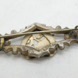 Edwardian Gold & Sterling Silver Swallow Sweetheart Brooch Antique Birmingham
