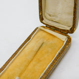 Edwardian Tooled Leather Jewellery Stick Pin Box Antique c1910s