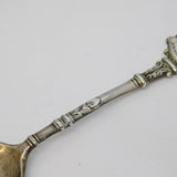 King George V Sterling Silver & Enamel Coronation Teaspoon Antique Birmingham