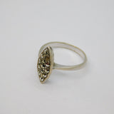 Sterling Silver Marcasite Art Deco Dress Ring Antique c1930 Size M 1/2