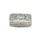 George IV Sterling Silver Floral Pattern Vinaigrette Antique 1826 Birmingham