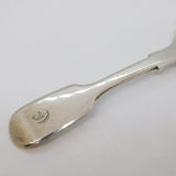 Victorian Sterling Silver Fiddle Pattern Tea Caddy Spoon Antique 1854 London