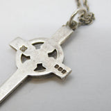 Isle of Mull Silver Co. Sterling Silver Celtic Cross Pendant Necklace Vintage