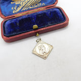 Sterling Silver St Christopher Travel Charm Pendant Vintage c1970