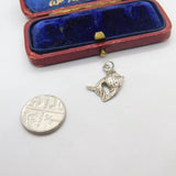 Sterling Silver Siamese Fighting Fish Charm Pendant Vintage c1970