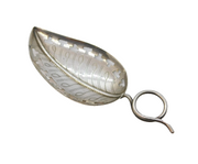 Victorian Sterling Silver Leaf Pattern Tea Caddy Spoon Antique 1901 Birmingham