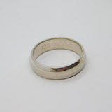 Sterling Silver Rounded 6mm Wide Wedding Band Ring Modern c1990 Size U