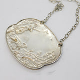 Sterling Silver Shooting Interest Brandy Decanter Label Vintage 1982 Birmingham