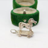 Sterling Silver Trojan Horse Charm Pendant Vintage c1970