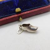 Sterling Silver Dutch Clog Charm Pendant Vintage c1970