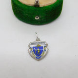 Sterling Silver Massachusetts Enamel Charm Pendant Vintage c1970