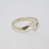 Sterling Silver Zigzag Design Band Ring Vintage c1970 Size P