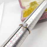 Silver Gilt Ring With Diamond Paste Vintage c1970 Size P