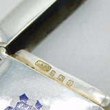 Edwardian Sterling Silver & Enamel St John's College, Cambridge Vesta Case
