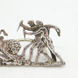 Victorian Sterling Silver Classical Lion Hunt Place Holder Antique 1894 London