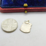 Sterling Silver and Enamel Folkestone Travel Shield Charm Pendant Vintage c1970