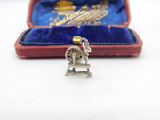 Sterling Silver Spinning Wheel Charm Pendant Vintage c1970