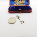 Sterling Silver Commemorative 21st Birthday Key Charm Pendant Vintage c1970