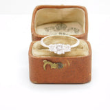 Sterling Silver Engagement Ring With Cubic Zirconia Vintage c1970 Size N