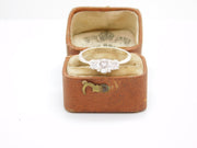 Sterling Silver Engagement Ring With Cubic Zirconia Vintage c1970 Size N