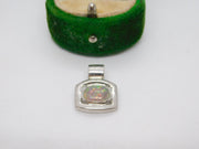 Sterling Silver Opal Drop Charm Pendant Vintage c1970