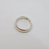 Sterling Silver Rounded Plain Wedding Band Ring Vintage c1970 Size I 1/2