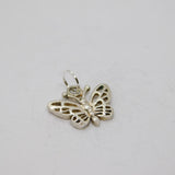 Sterling Silver Butterfly Charm Pendant Vintage c1970