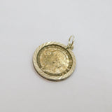 George V Sterling Silver Mounted Threepence Coin Charm Pendant Antique 1934