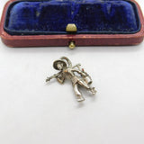 Sterling Silver Worker in the Field Charm Pendant Vintage c1970
