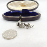 Sterling Silver Little Drummer Boy Charm Pendant Vintage c1970
