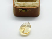 Sterling Silver Yellow Resin Charm Pendant Vintage c1970
