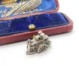 Sterling Silver Steam Boat Charm Pendant Vintage c1970