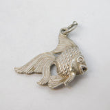 Sterling Silver Tropical Fish Charm Pendant Vintage c1970