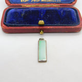 Sterling Silver and Dyed Mother of Pearl Charm Pendant Vintage c1970