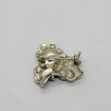 Sterling Silver Marcasite Deco Style Floral Brooch Pin Contemporary c1990
