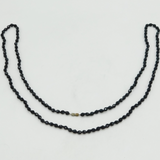 19th Century Carved French Jet Long Guard Necklace Antique c1860