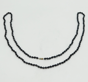 19th Century Carved French Jet Long Guard Necklace Antique c1860