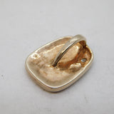 Sterling Silver Studio Pink Opal Mosaic Drop Pendant Vintage c1990s
