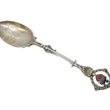 Edwardian Sterling Silver & Enamel Eastbourne Souvenir Spoon Antique London