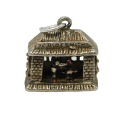 Sterling Silver Ye Old Smithy Blacksmith Charm Pendant Vintage c1970