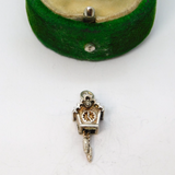 Sterling Silver Cuckoo Clock Charm Pendant Vintage c1970